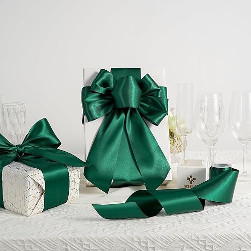 Vista 813 de MEEDEE Orange Satin Ribbon - 1.5 inch Double Faced Satin Ribbon, 50 Yards - Neon Tangerine - For Christmas, Thanksgiving, Halloween, Weddings