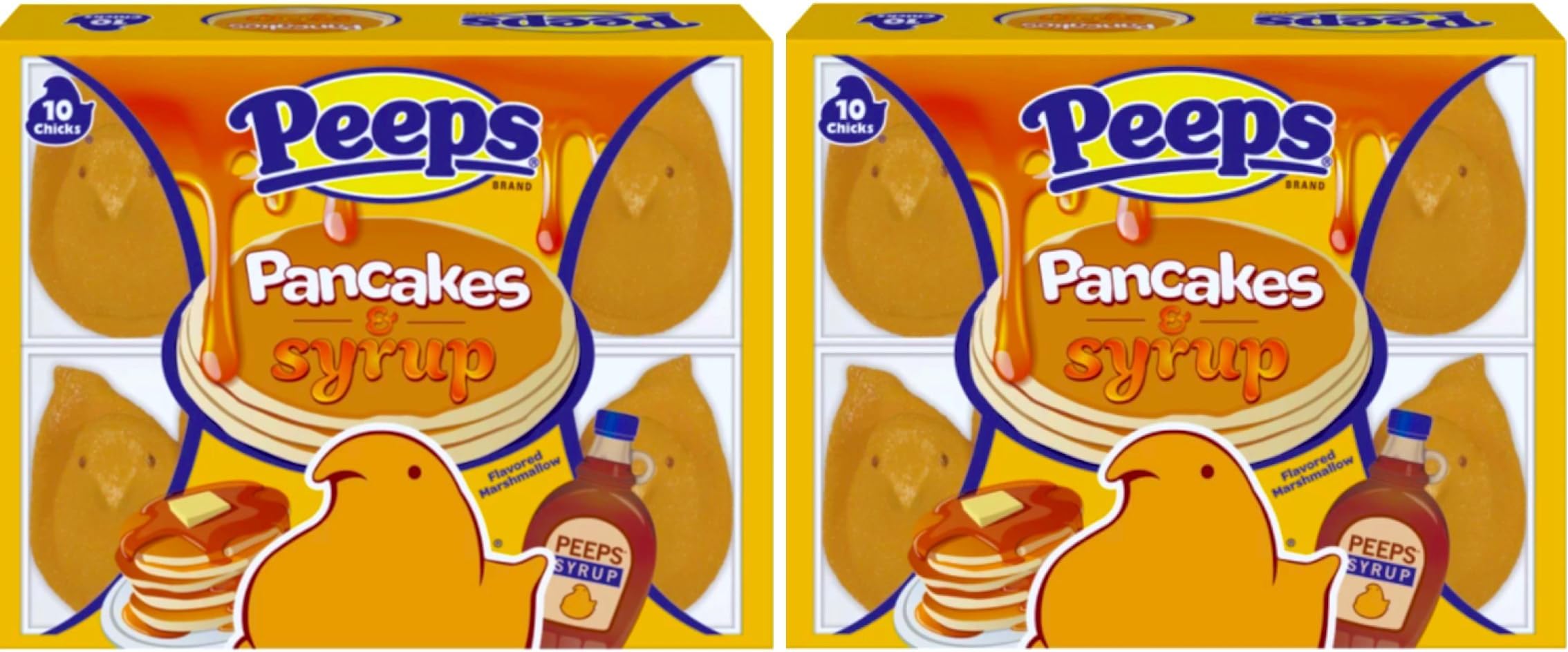 NEW Peeps Pancakes & Syrup Marshmallow Chicks Net Wt 3 Oz (2)