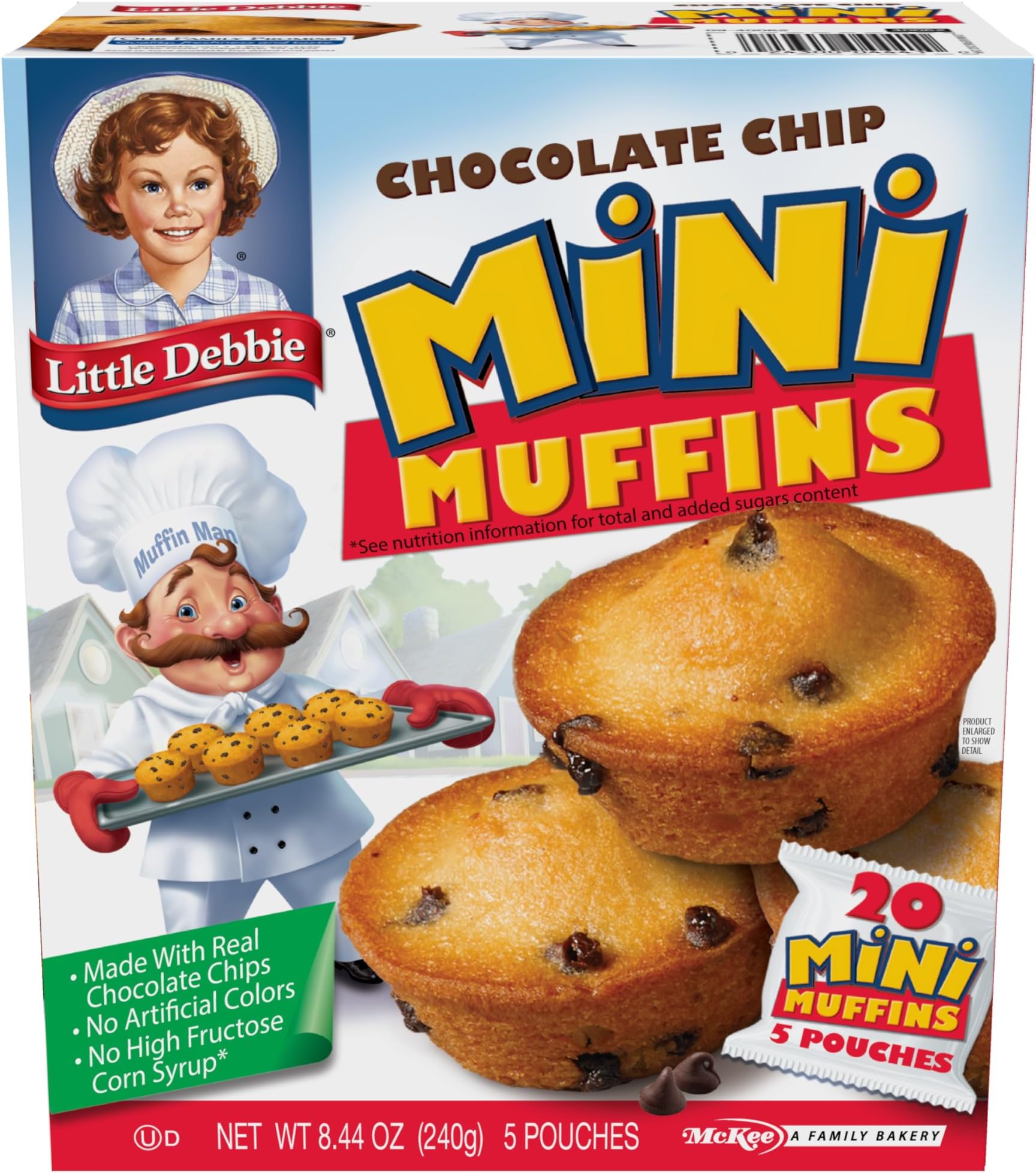 Chocolate Chip Mini Muffins, 5 Pouches, 8.44 OZ Box