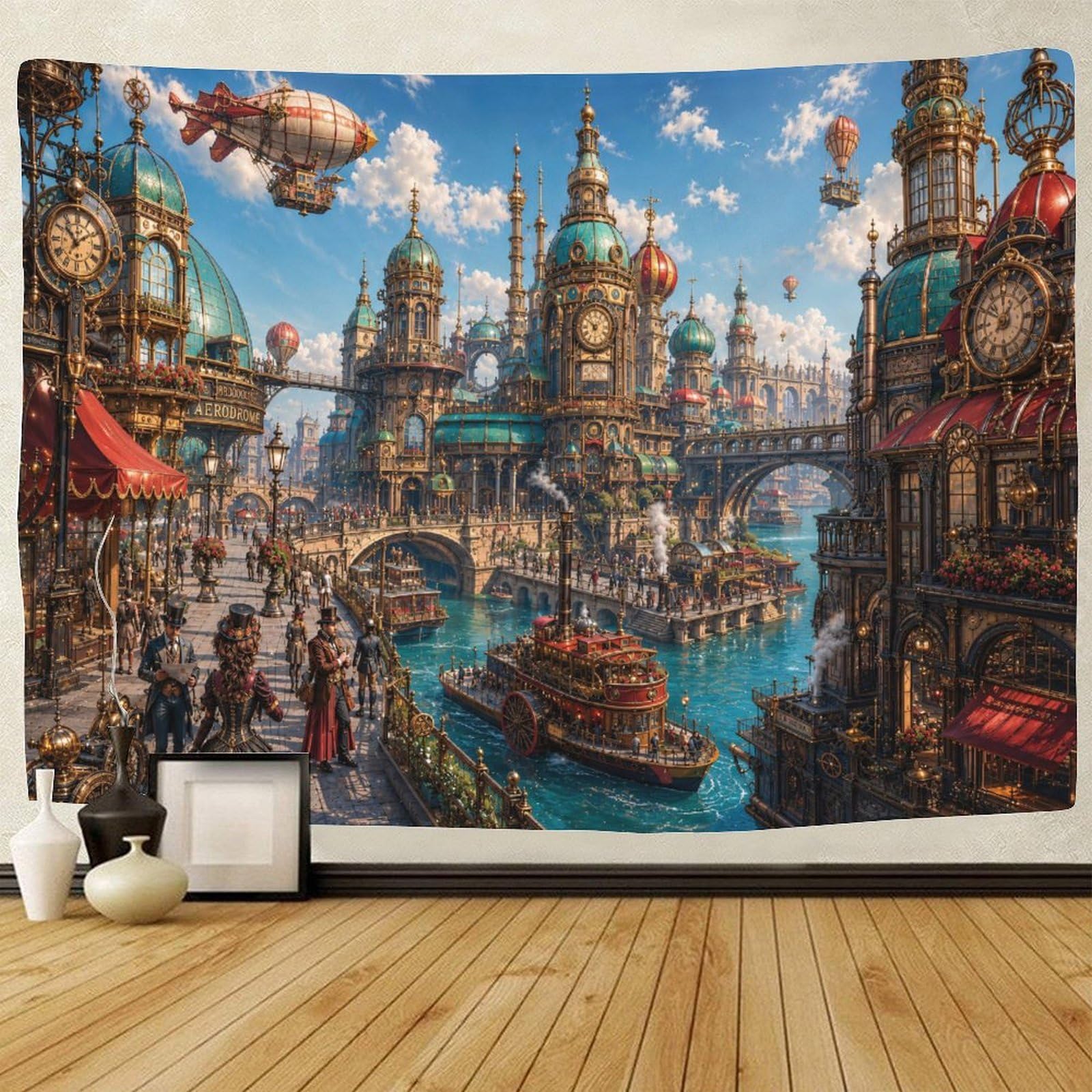 ASDFGHJKLZA Saint Basil's Cathedra Steampunk Wall Hanging Decor Tapestry for Bedroom 3D Print Tapestries Poster Curtain Living Room Dorm 70cmx100cm