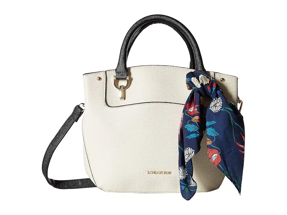 

London Fog Wembley Satchel (Ivory/Black) Handbags