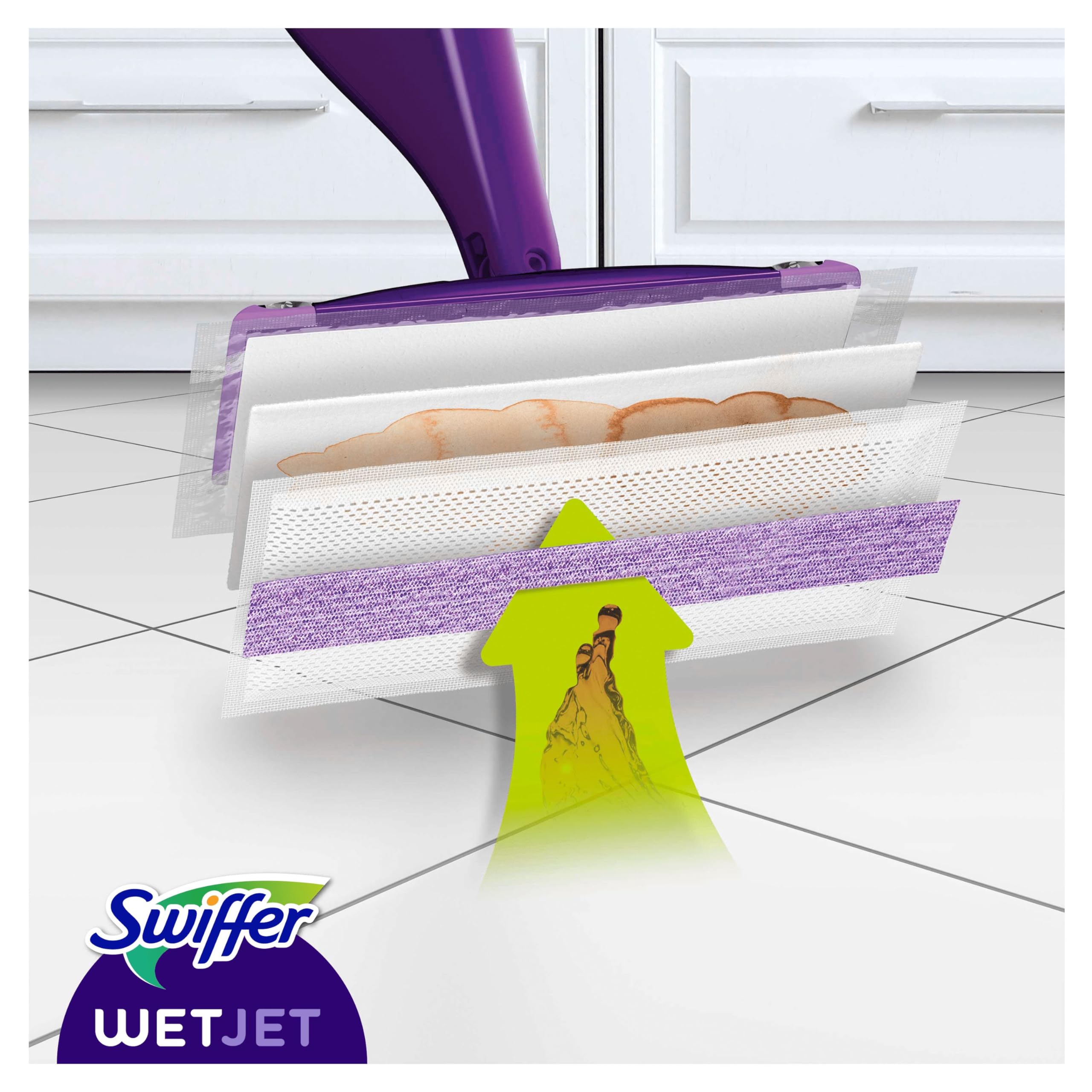 Swiffer WetJet 12 Recharges Jetables Nettoyantes Multi-Surfaces