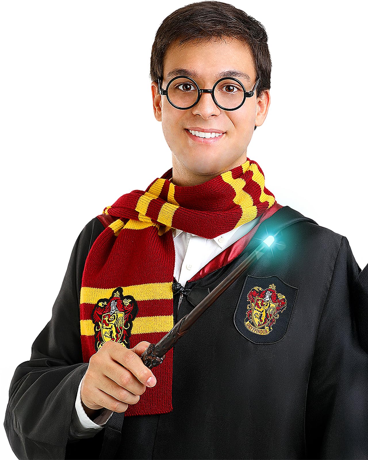 Funidelia Bacchetta Ufficiale di Harry Potter con luce per adulto - Tenuta per adulti per feste e Carnevale
