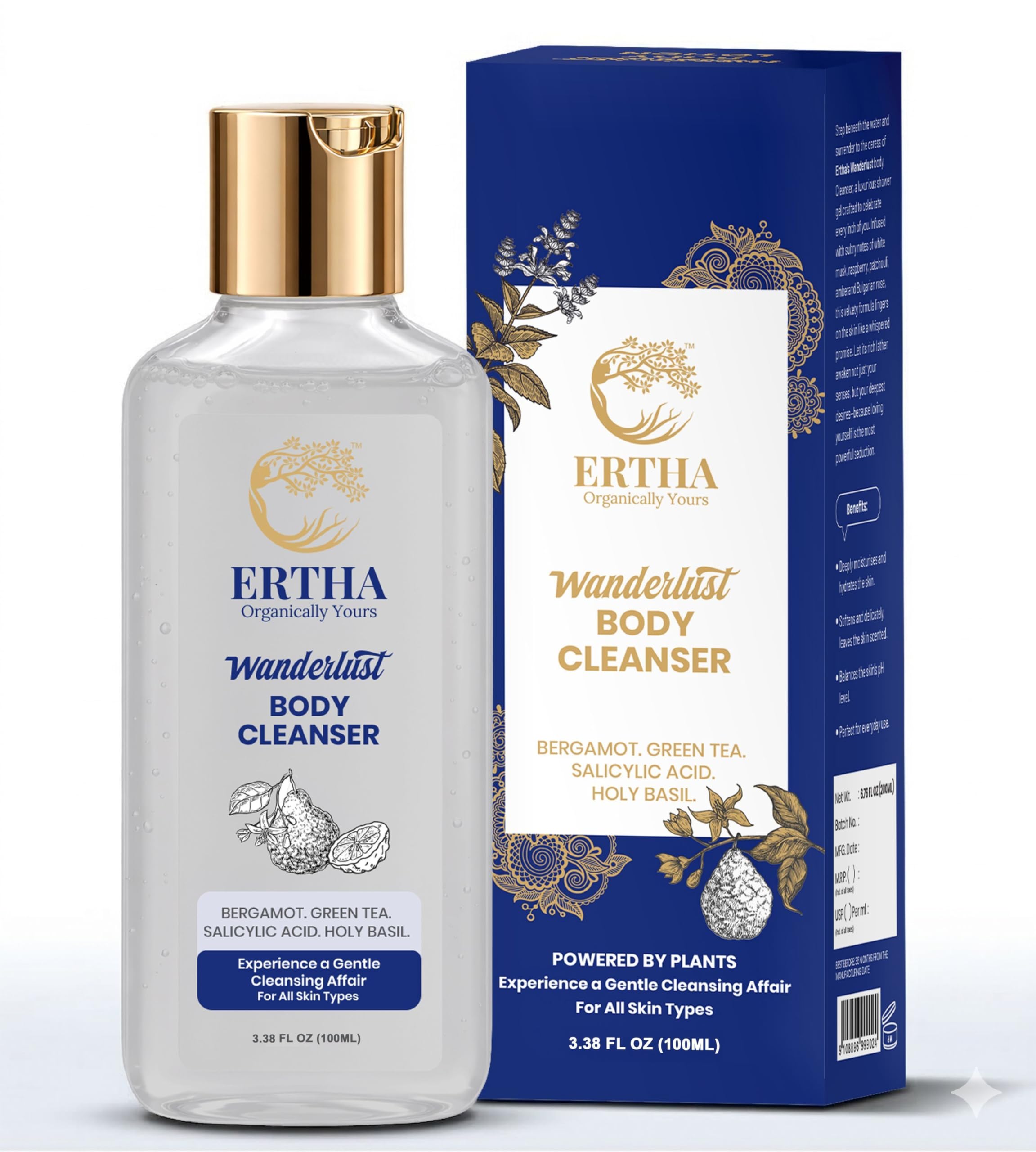 ERTHA Light Wanderlust Body Wash | Scented Body Cleanser with Coconut, Lime Pearl, Macadamia & Kakadu Plum | Gentle Foaming Shower Gel for Men & Women | Skin Fresh & Clean | Brightens Skin - 100ML-image-26