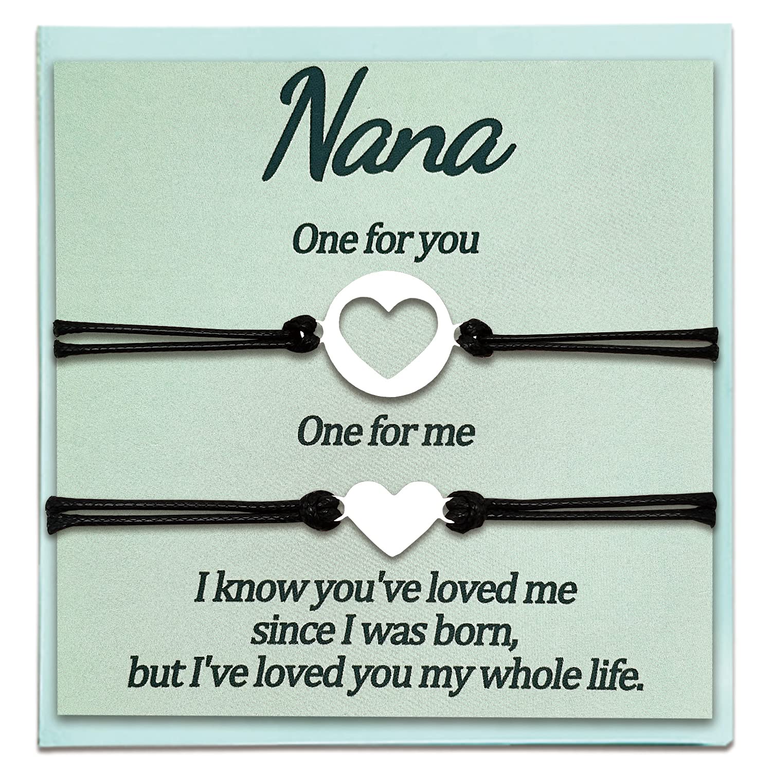 Granddaughter Gifts from Grandma Nana Gift for Granny Granddaughter Matching Bracelets 2 Granddaughters String Bracelet from Grandmother Mimi Gifts