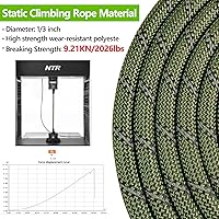 Vista 2 de NTR Correa de 100 pies para perros de raza grande, correa larga con gancho giratorio con bloqueo, mango acolchado e hilo altamente reflectante