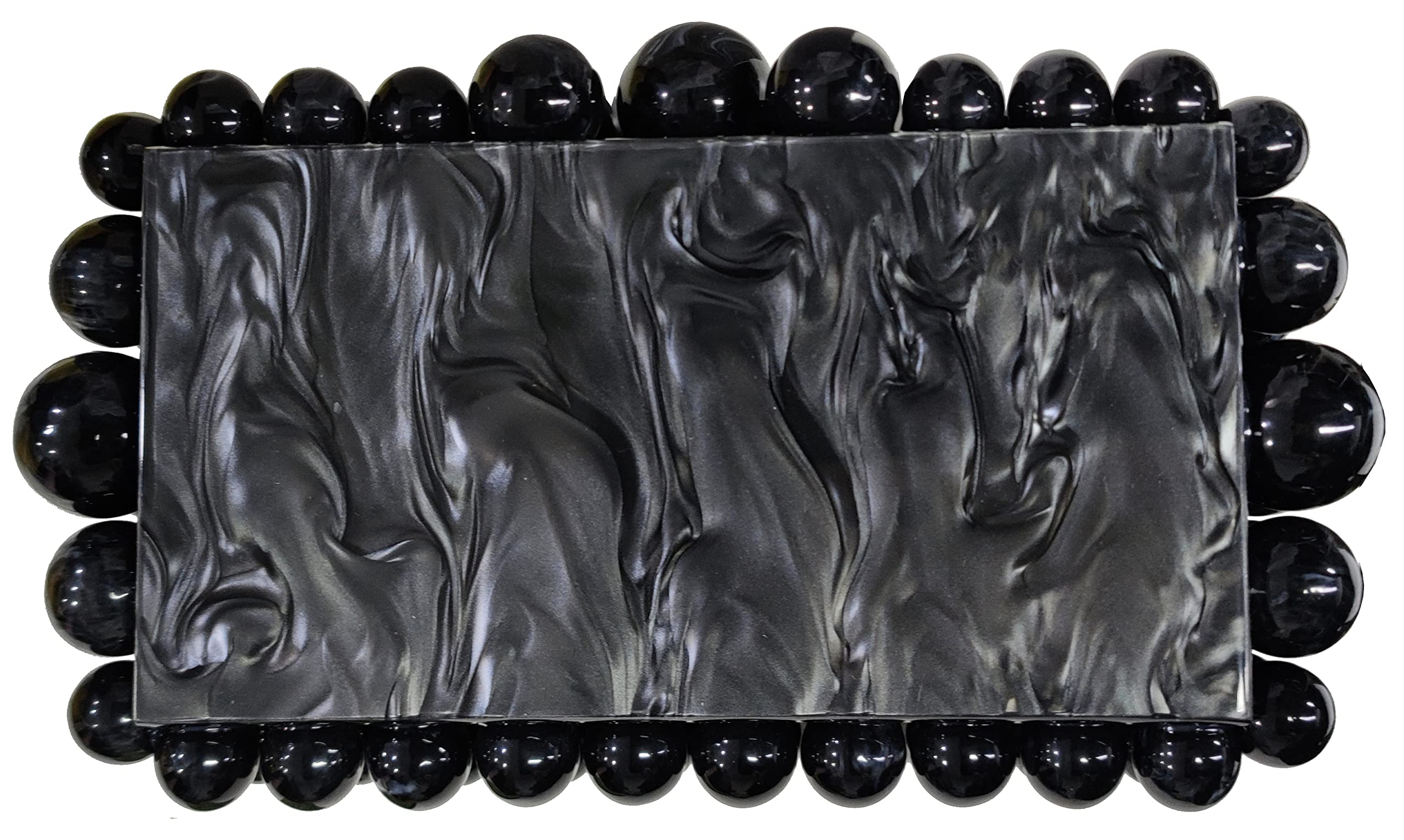 URAWOW Acrylic Evening Handbag Beads Bag for Women Graceful Shoulder Bag Satchel Marble Clutch Purses for Wedding Party 2023