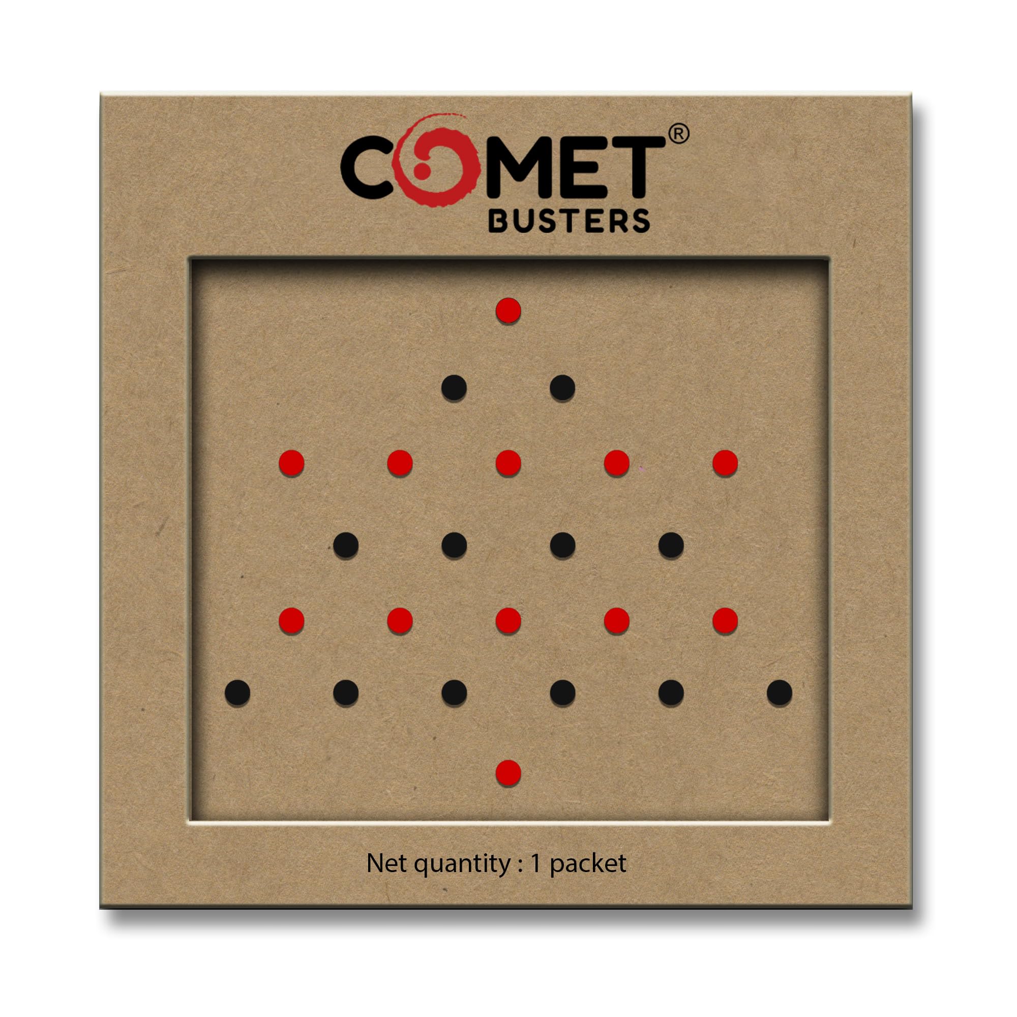 Comet Busters Black and Red Round Tiny Bindis (2 mm) (BV952