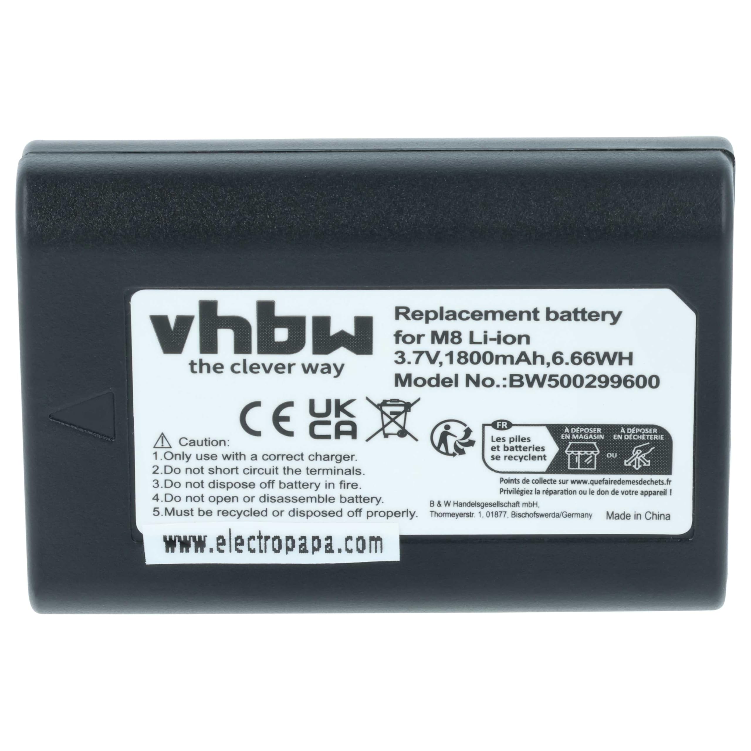 vhbw 3 x akumulator zastępczy do Leica BLI-312, 14464, BP-SCL1 do kamery (1800 mAh, 3,7 V, litowo-jonowy)