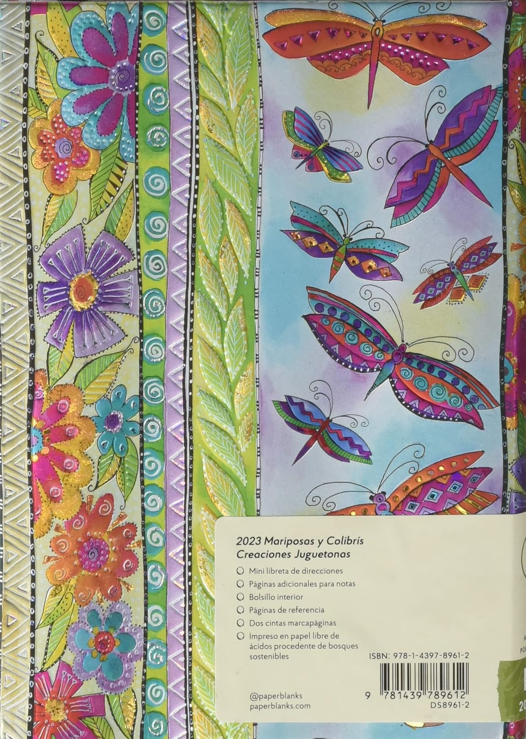 Paperblanks 18 Month Planners 2022-2023 Butterflies and Hummingbirds, multicoloured - Image 5