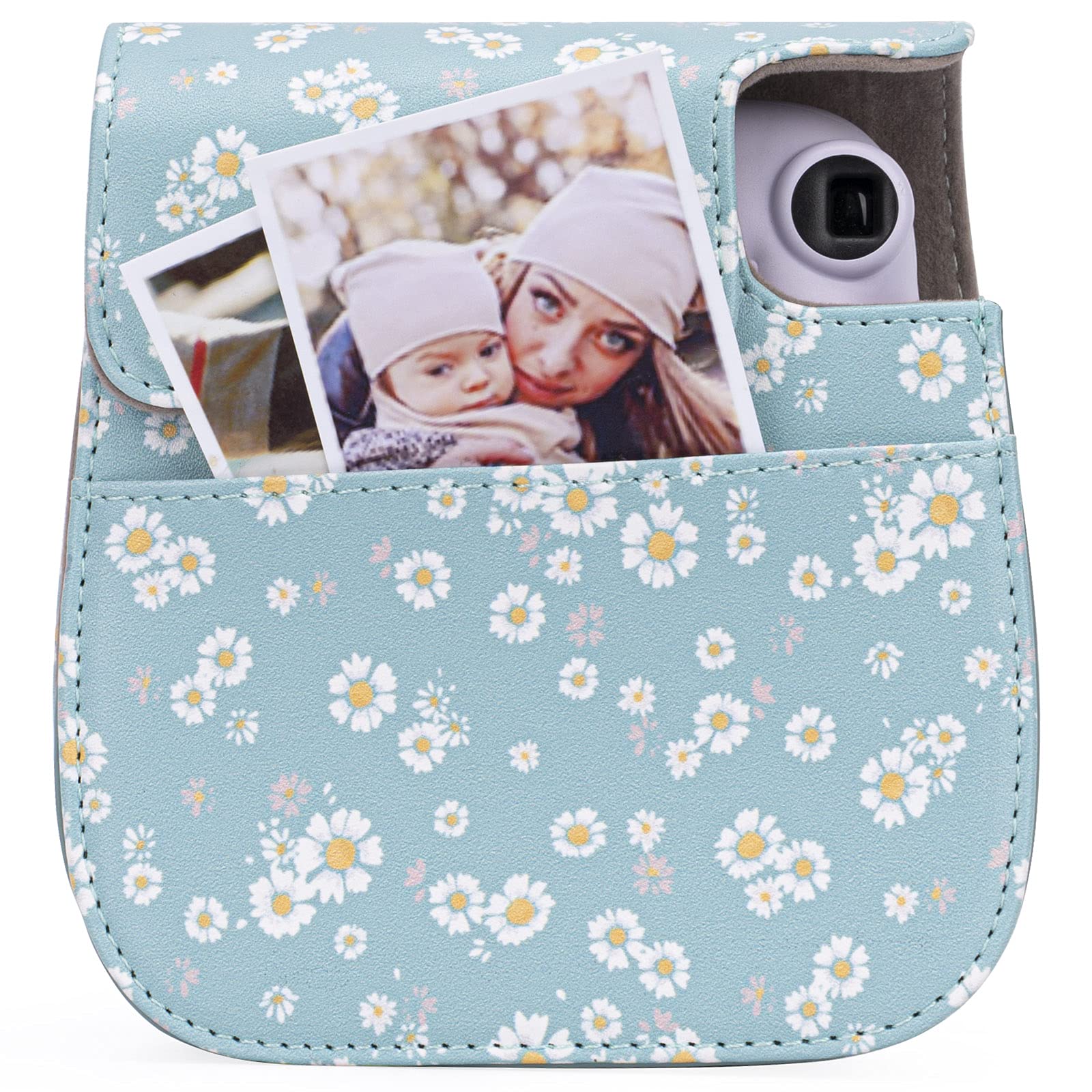 Étui de Protection et Portable Compatible avec Fujifilm Instax Mini 11/9/8/8 + Appareil Photo instantané avec Poche pour Accessoires et Sangle réglable