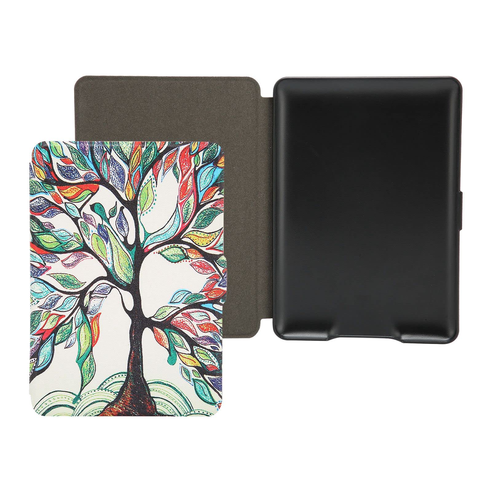 E-Book-Reader-Hüllen, Stilvolle Schutzhülle aus PU-Leder für den E-Reader Paperwhite123, Leichte Eleganz für Leser Unterwegs (Liebesbaum)