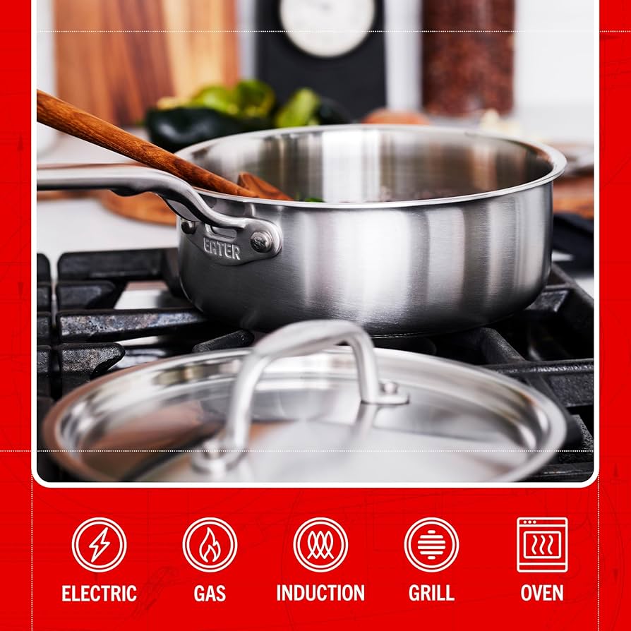 Amazon.com: Heritage Steel x Eater 2 Quart Saucepan with Lid