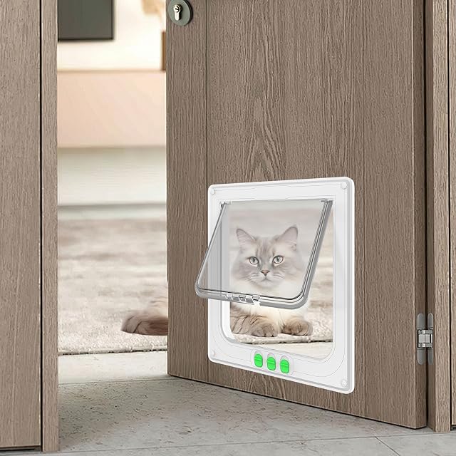 Foto 5 de 6 de Moaobooh Puerta para Gatos, Solapas para Gatos, Impermeable, Fácil de Instalar