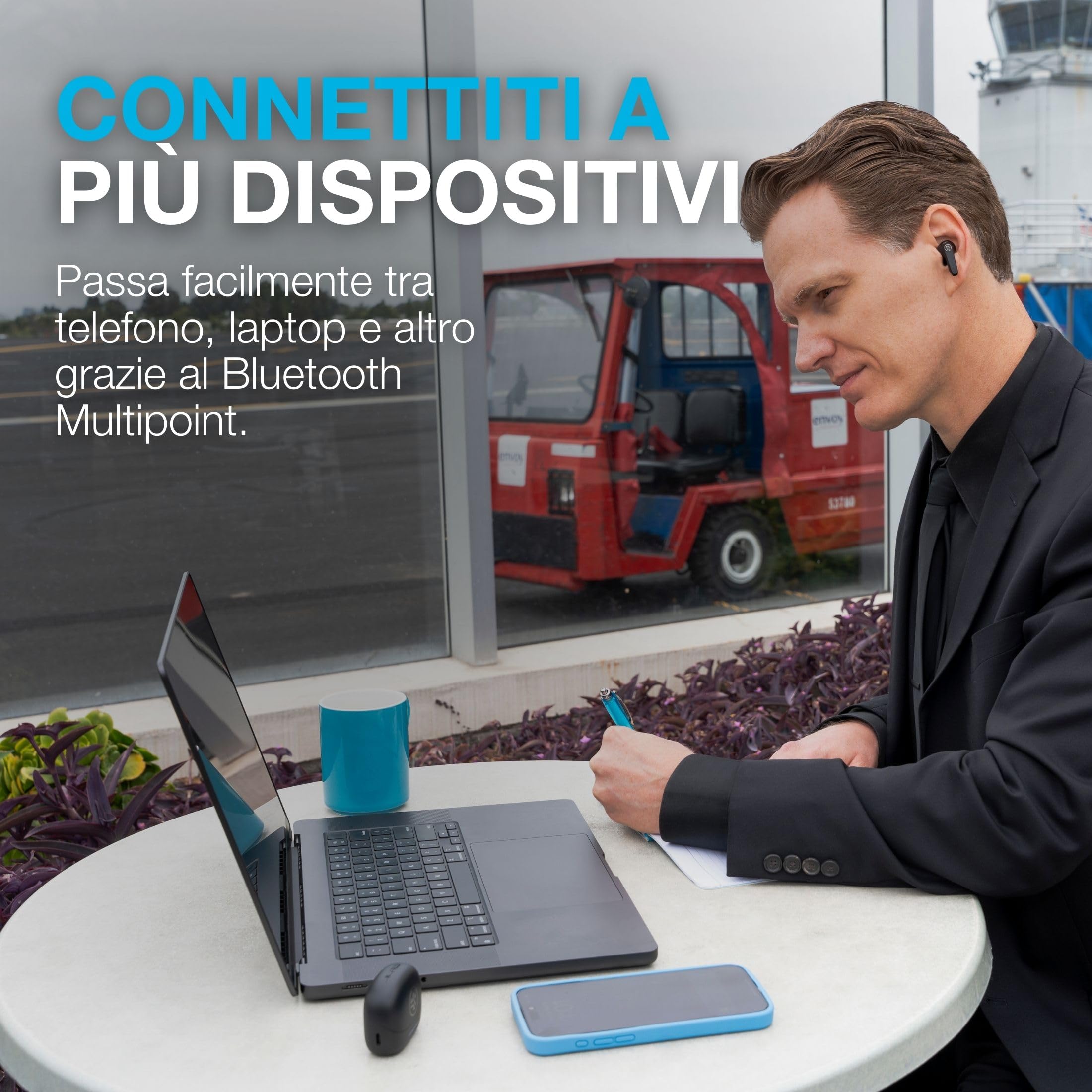 JLab JBuds Pods ANC Cuffie Wireless Bluetooth - Auricolari Bluetooth con Cancellazione Rumore, 56+ Ore Autonomia, True Wireless, IP55 Resistenti Sudore, Audio Personalizzabile, Controllo App, Nero