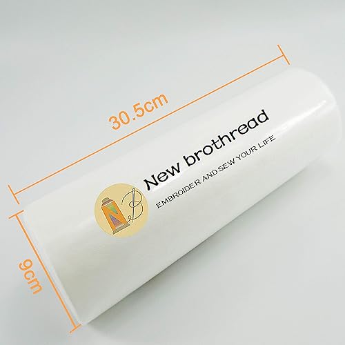 Miniatura 2 de New brothread Lavar  Estabilizador de bordado soluble en agua para máquina  Rollo de 12 pulgadas x 25 yardas  Peso ligero  cortado en tamaños