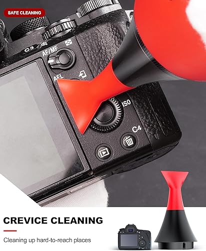 Miniatura 6 de LYNCA Soplador de aire electrónico portátil recargable, plumero de aire eléctrico, plumeros de aire inalámbricos, compatible con cámara, lente, kit