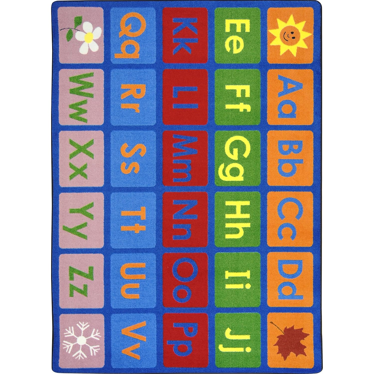 Joy Carpets Any Day Alphabet Area Rug in Color Multi, 7'8