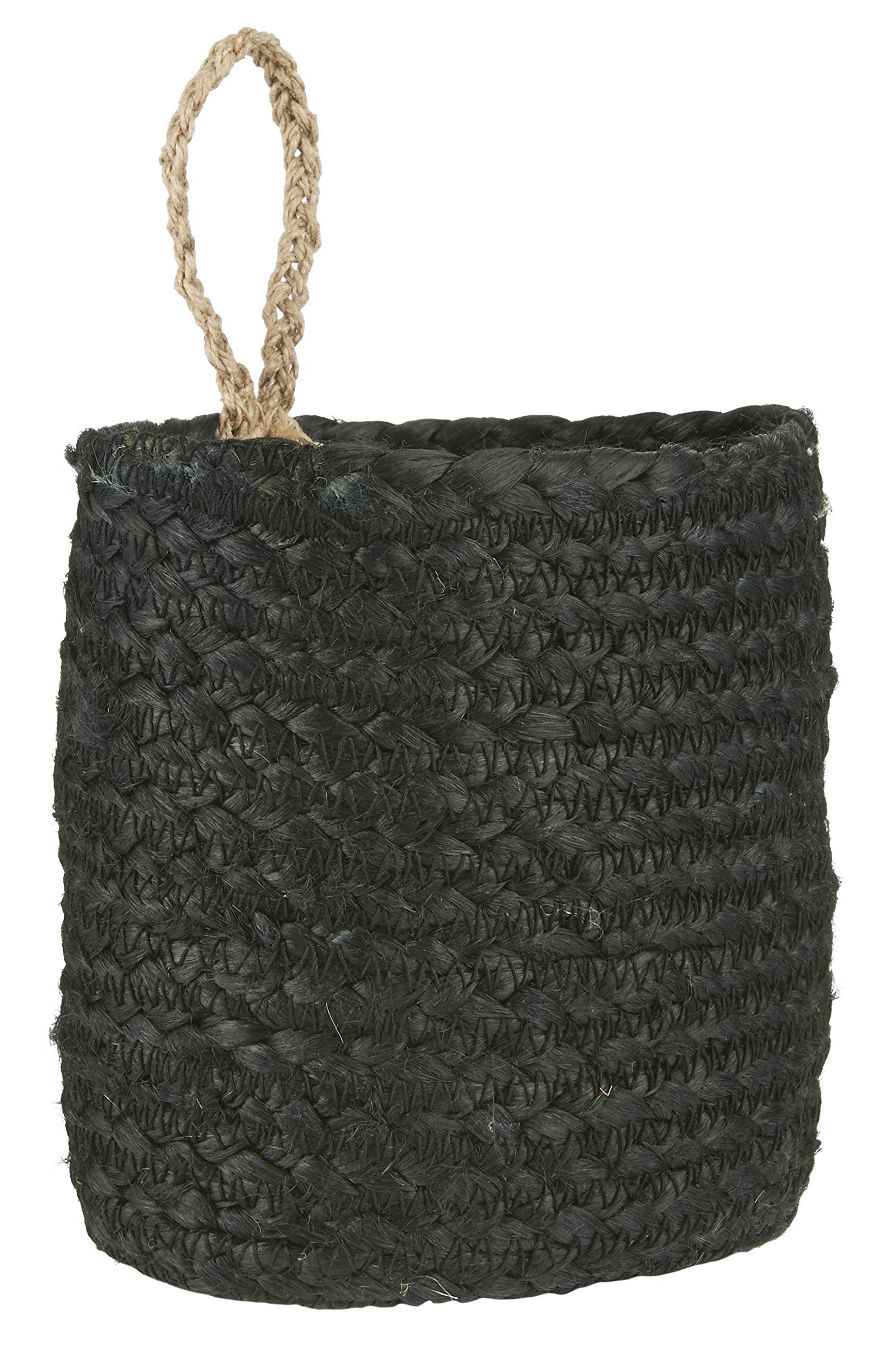 Ib Laursen Black Jute Basket With Strap