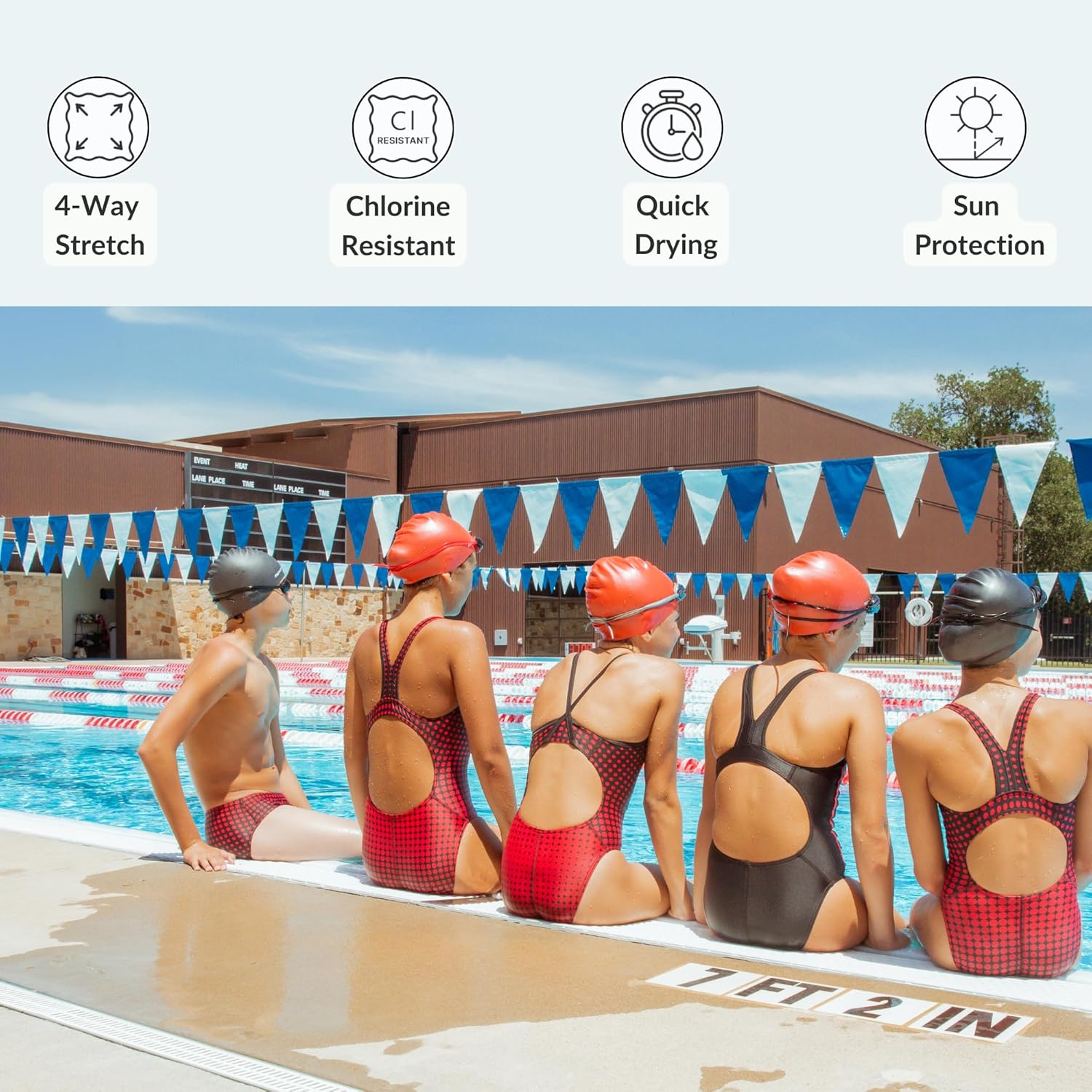 Sporti Wide Strap Girls' Athletic One-Piece Swimsuit – Competitive Bathing Suit, Racerback Style Swimwear for Youth Swimmers - Image 3