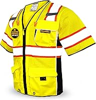 Vista 1 de KwikSafety - Charlotte, NC - Chaleco de seguridad Clase 3 para hombres y mujeres PPE Hi Vis, reflectante ANSI OSHA