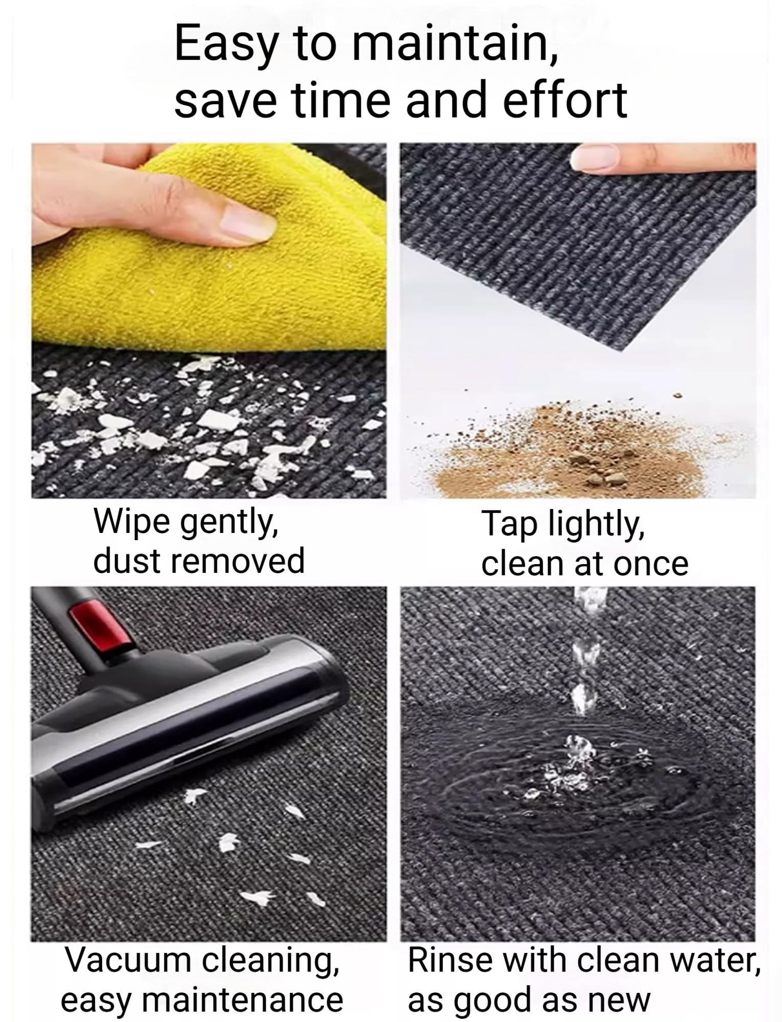 Tappeto antiscivolo insonorizzato da 9 mm, tappetino acustico per batteristi, accessori durevoli per batteria, grande, 6 x 4 m, grigio scuro