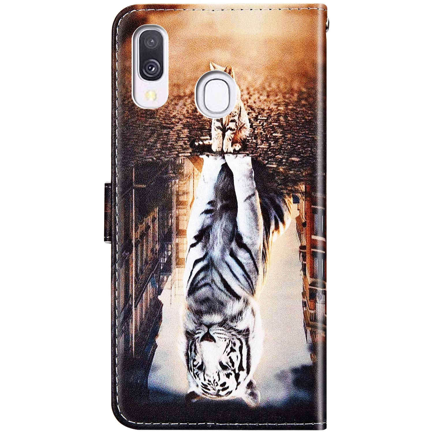 Uposao Cover Compatibile con Galaxy A40 Flip Custodia in