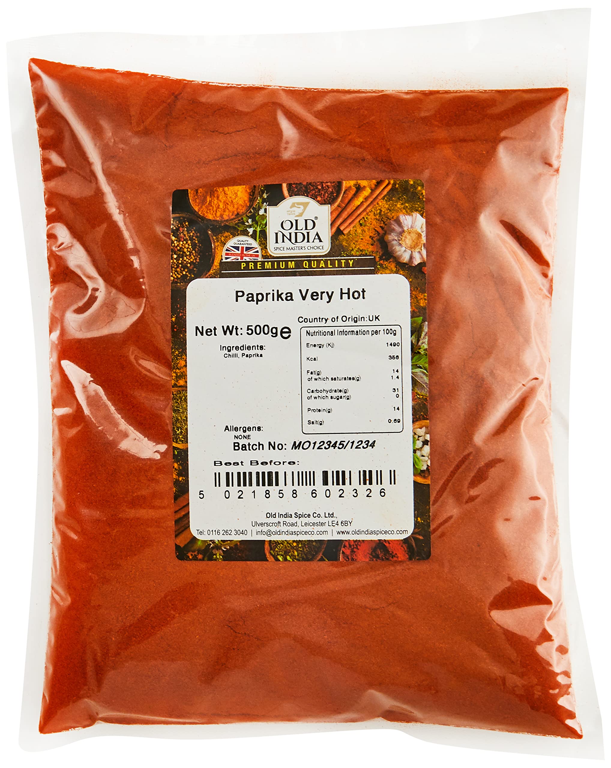 Old India Paprika Very Hot 500g