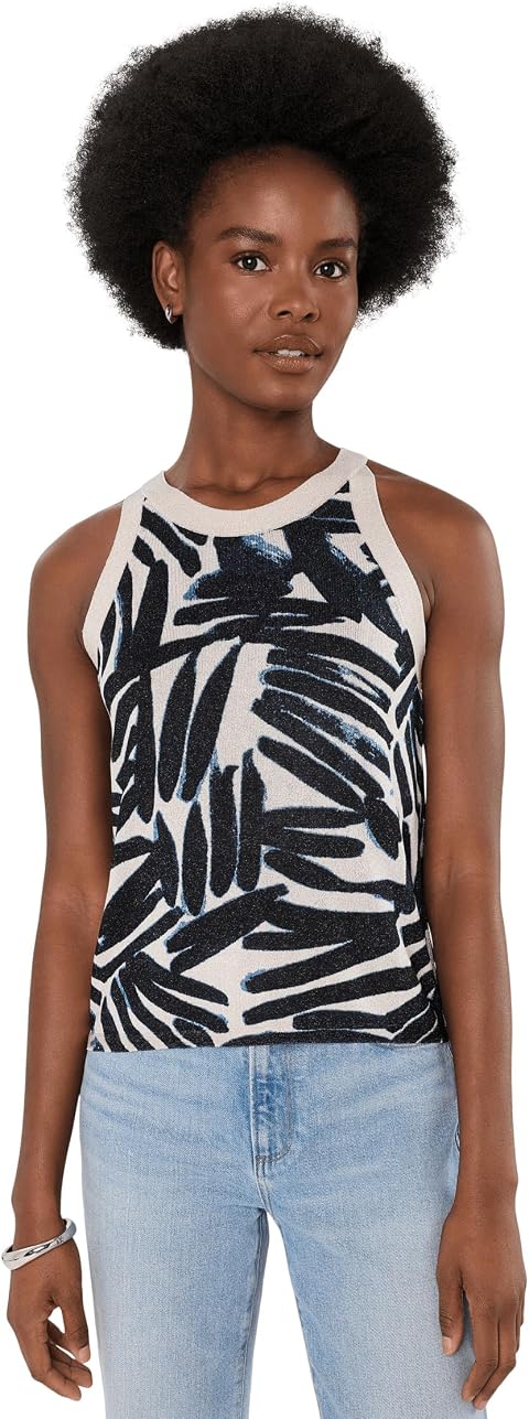 Женский свитер NIC+ZOE Painted Palms Sweater Tank, цвет: Разноцветный