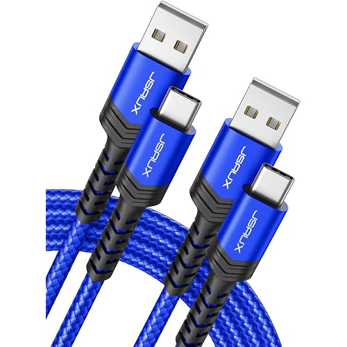 JSAUX for iPhone 18 17 Pro Charger Cable, 10ft/2-Pack USB to USB C-Blue