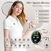 Smart Watch para Mujer, Pantalla AMOLED 1.27" con Llamadas para iPhone/Android/Samsung, Monitor de Fitness con 120+ Modos Deportivos, Ritmo Cardíaco/Sueño/Salud, IP68 Impermeable, 2 Correas 5
