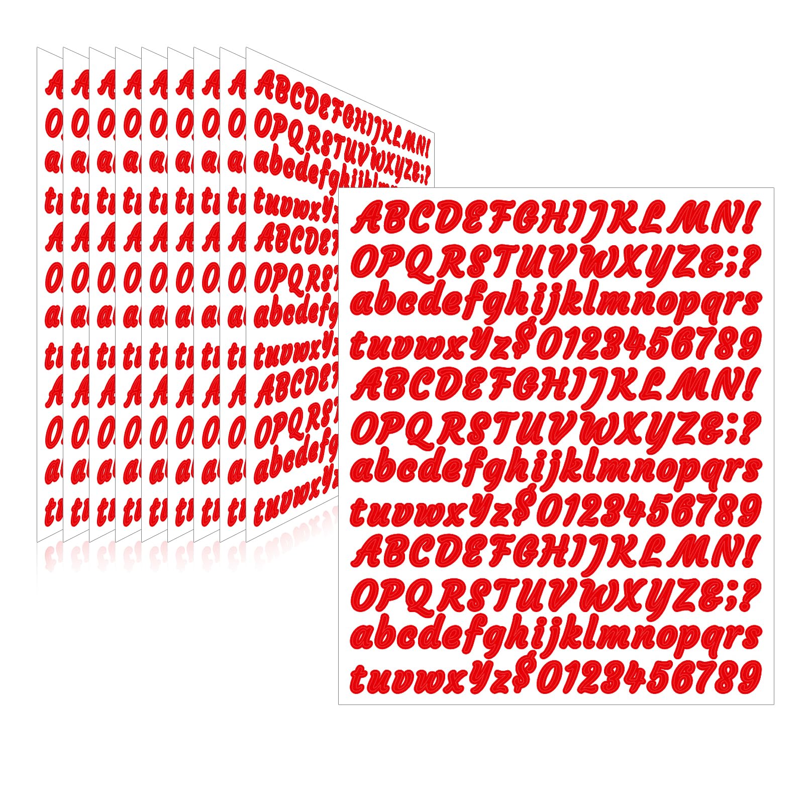 Letter Stickers,Mailbox Numbers,0.5 Inch Waterproof Vinyl Alphabet