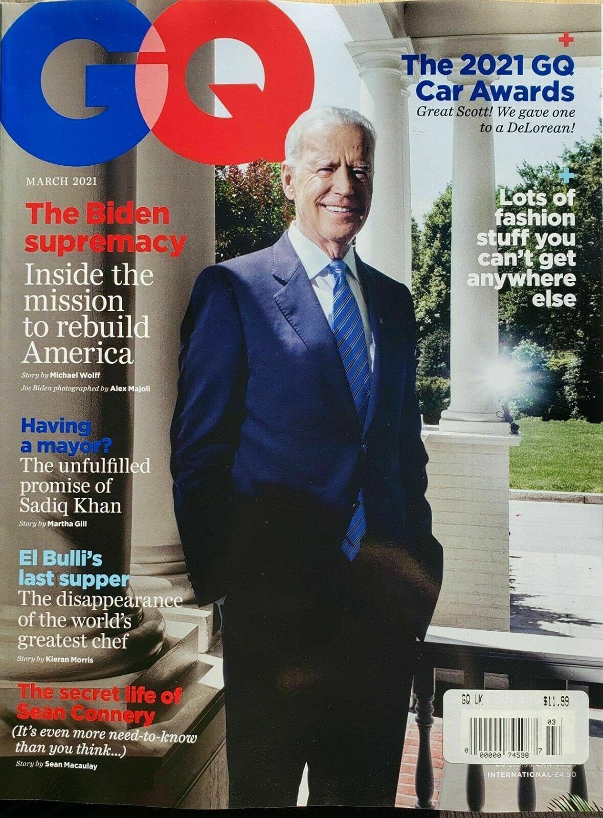 GQ BRITISH MAGAZINE MARCH 2021, JOE BIDEN.