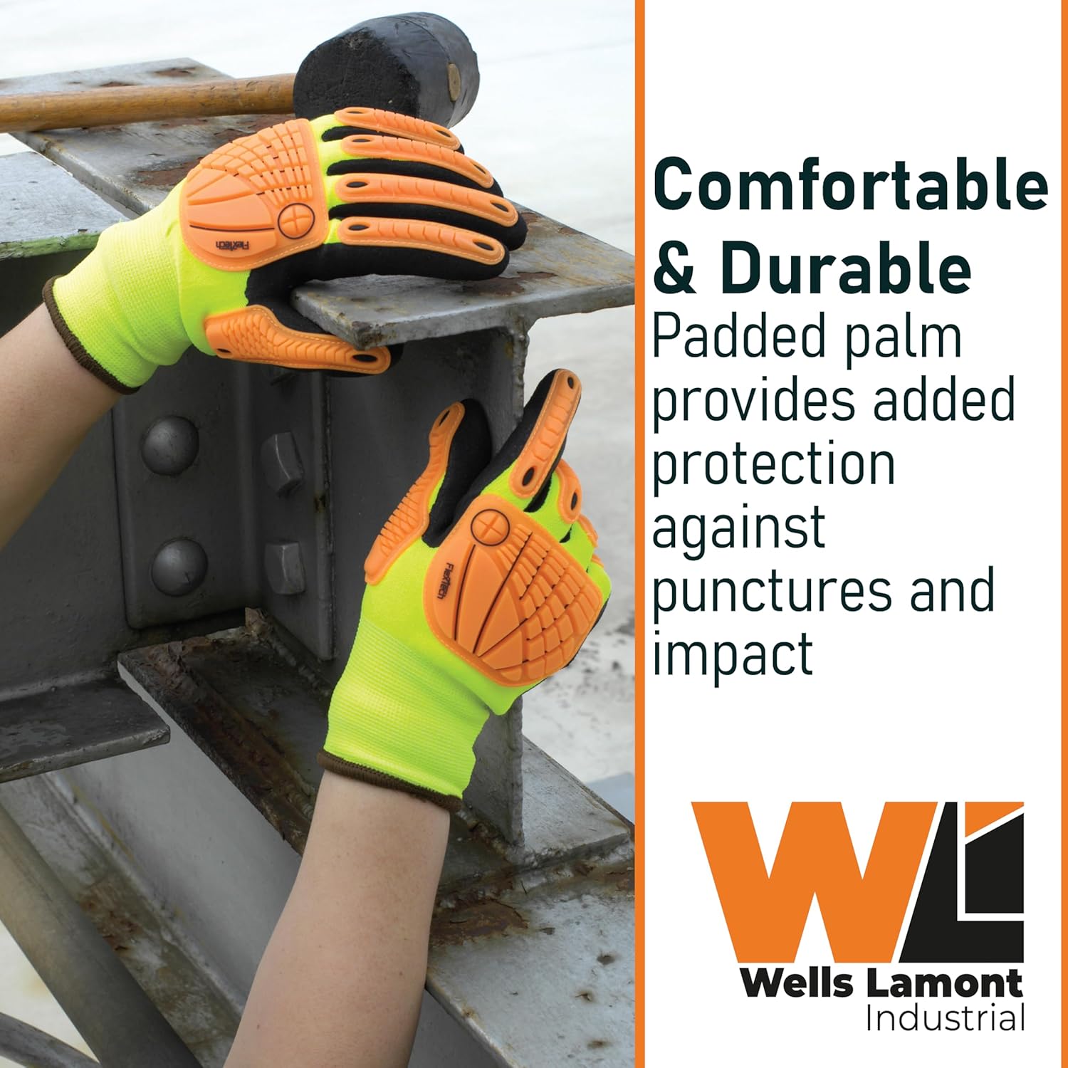 Wells Lamont I2456 Impact Cut Resistant Gloves – ANSI Rated, Nitrile Grip – Safety Work Gloves