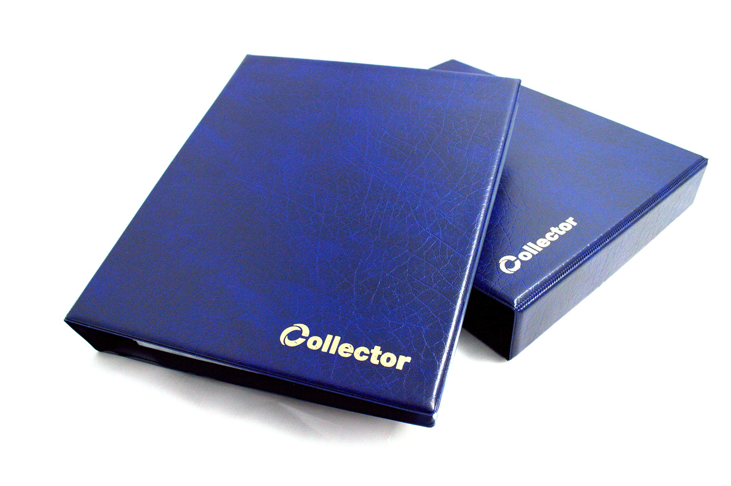 COLLECTOR - Album con custodia per banconote, 10 pagine e 10 divisori, capacità molto ampia (Blu)