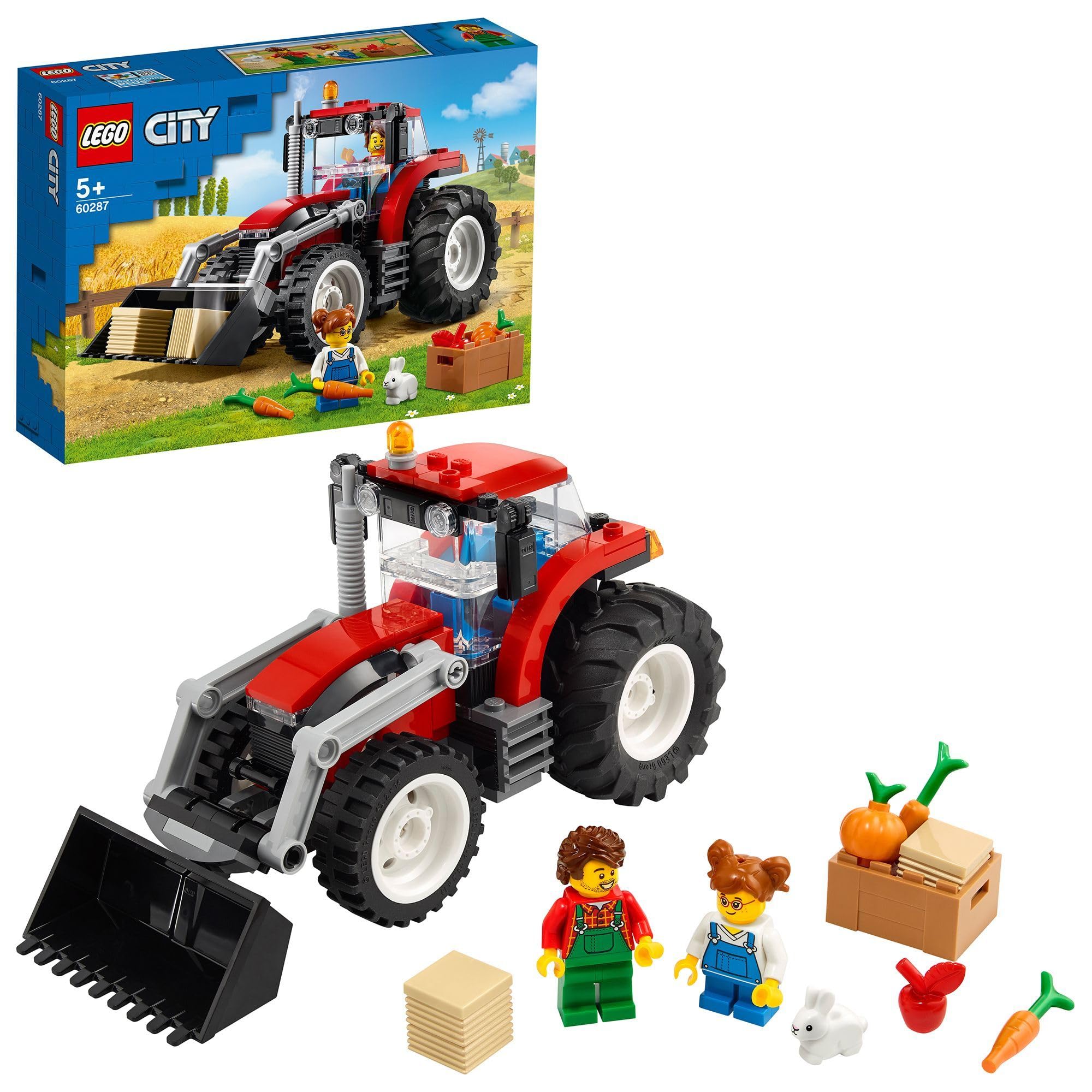 LEGO City Tractor 60287 Toy Block Present, Vehicle, Glue, Boys and Girls, 5 Years Old