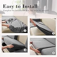 Vista 8 de Fundas de cojín para sofá seccional, fundas de sofá elásticas resistentes al desgaste para cojines de sofá, protector de muebles, funda de asiento