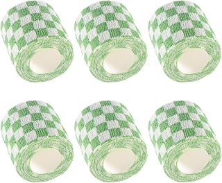 6 Pack Sport Elastic Bandage 2 Inch x 5 yd Grid-Green Color