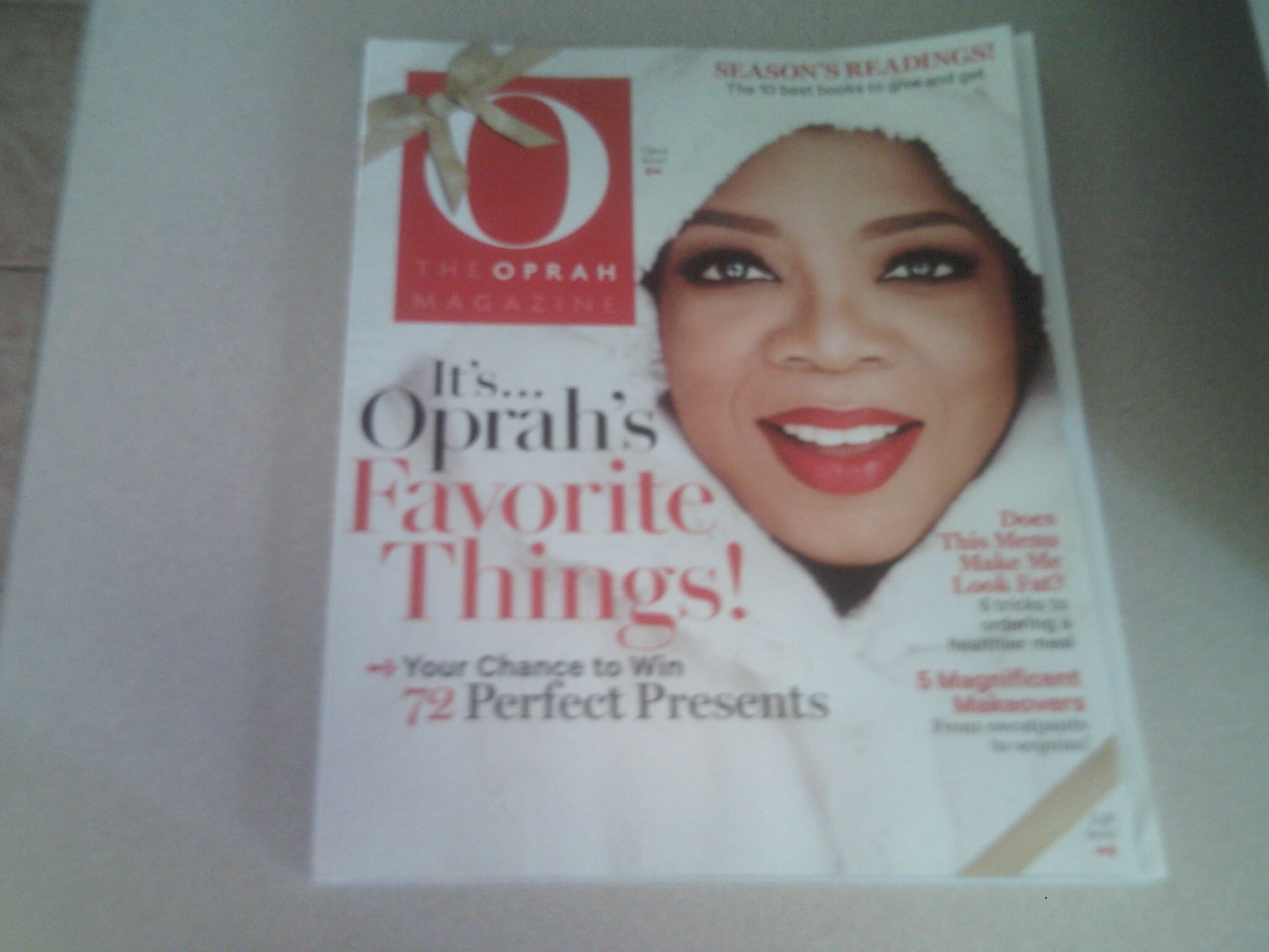 O the Oprah Magazine December 2014 Seasons Readings-oprah's Favorite Things-