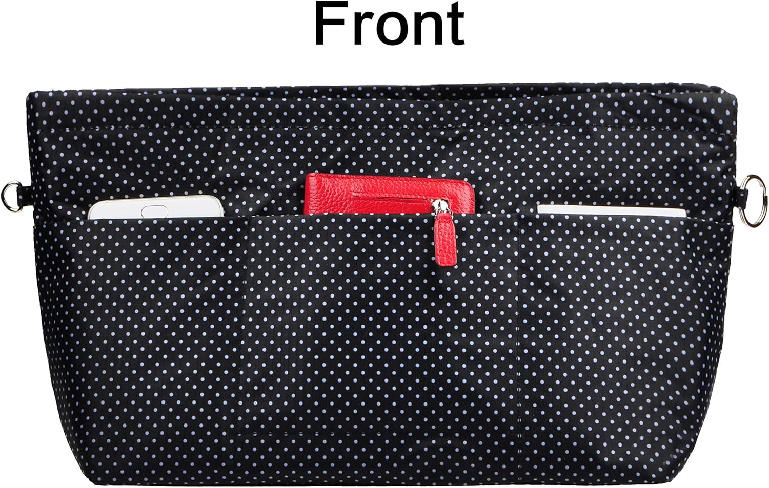 Vercord Handbag Purse Tote Pocketbook Organizer Insert Zipper Closure 11 Pockets 3 Sizes Many Colors - Image 4