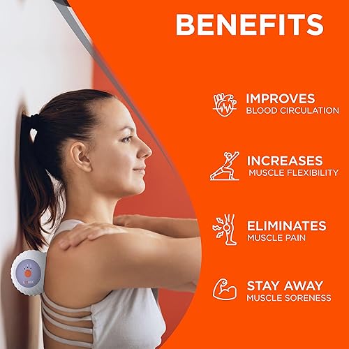 Miniatura 2 de LOOKEE Rodillo de masaje vibratorio para fascitis plantar, bola de masaje de cacahuete de 4 velocidades para terapia de tejido profundo desde