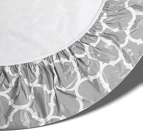 Miniatura 5 de Rally Home Goods - Manteles redondos de franela de PVC con refuerzo