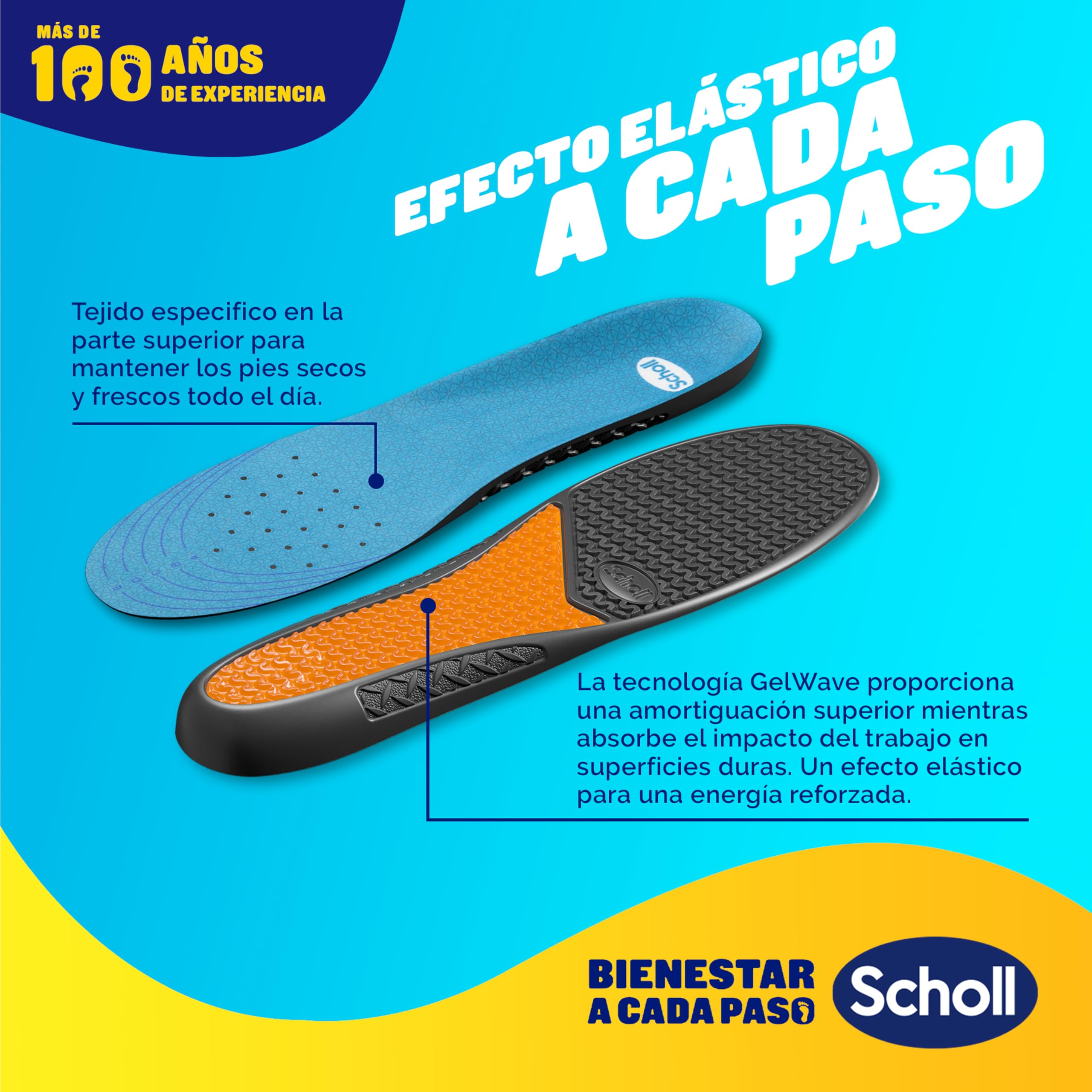 Scholl GelActiv Professional męskie wkładki do butów i butów roboczych - całodzienny komfort, amortyzacja i przyjemna amortyzacja dzięki technologii GelWave - rozmiar 40-46,5