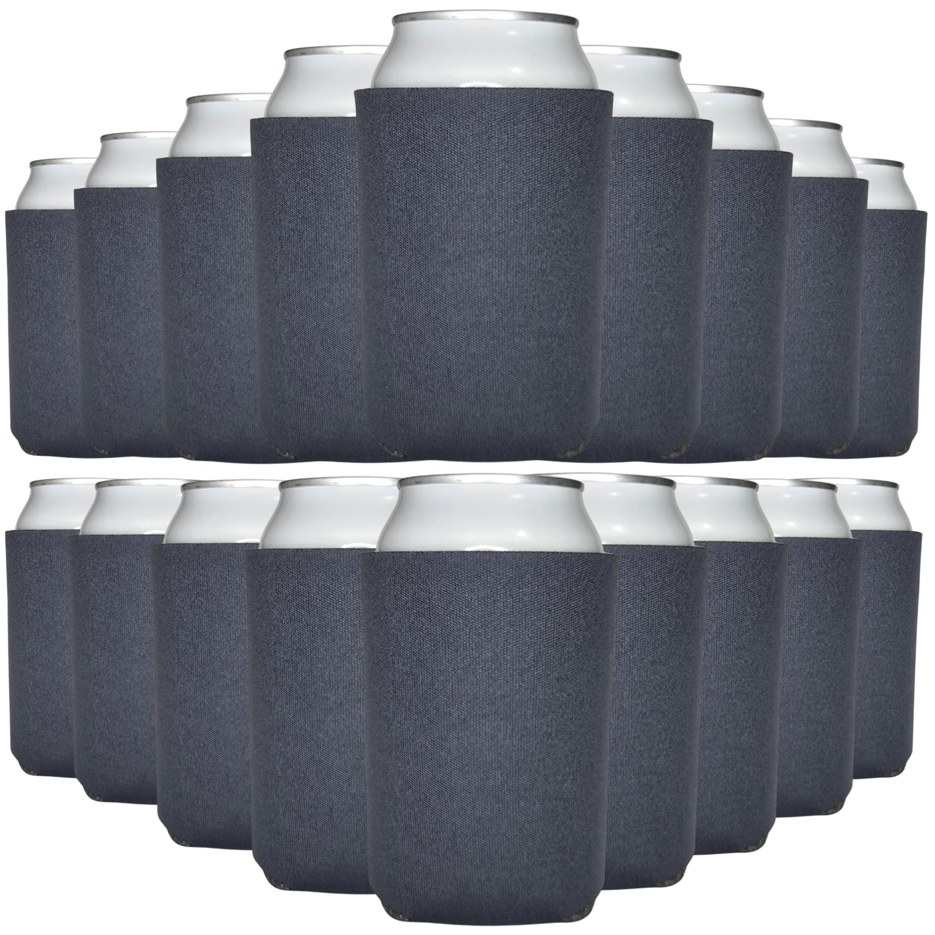 TahoeBay Bulk Blank Beer Can Cooler Sleeves (100-Pack) Sublimation Blanks for Vinyl Plain Soft Foam Can Sleeves Coolers for Soda Cans & Bottles Black,