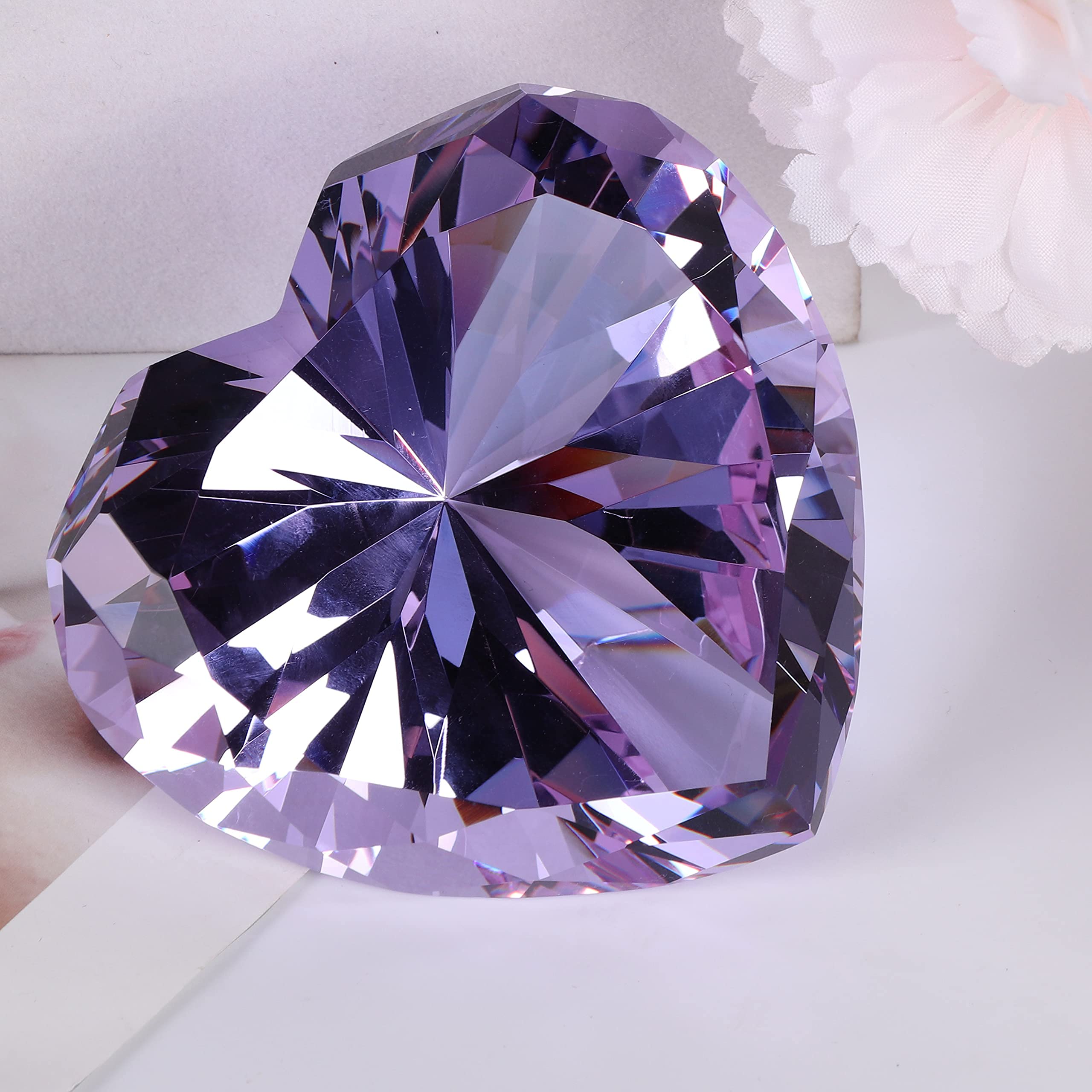 Diamant Verre Gravé Personnalisé - 8x8cm - Cadeau Mariage Anniversaire