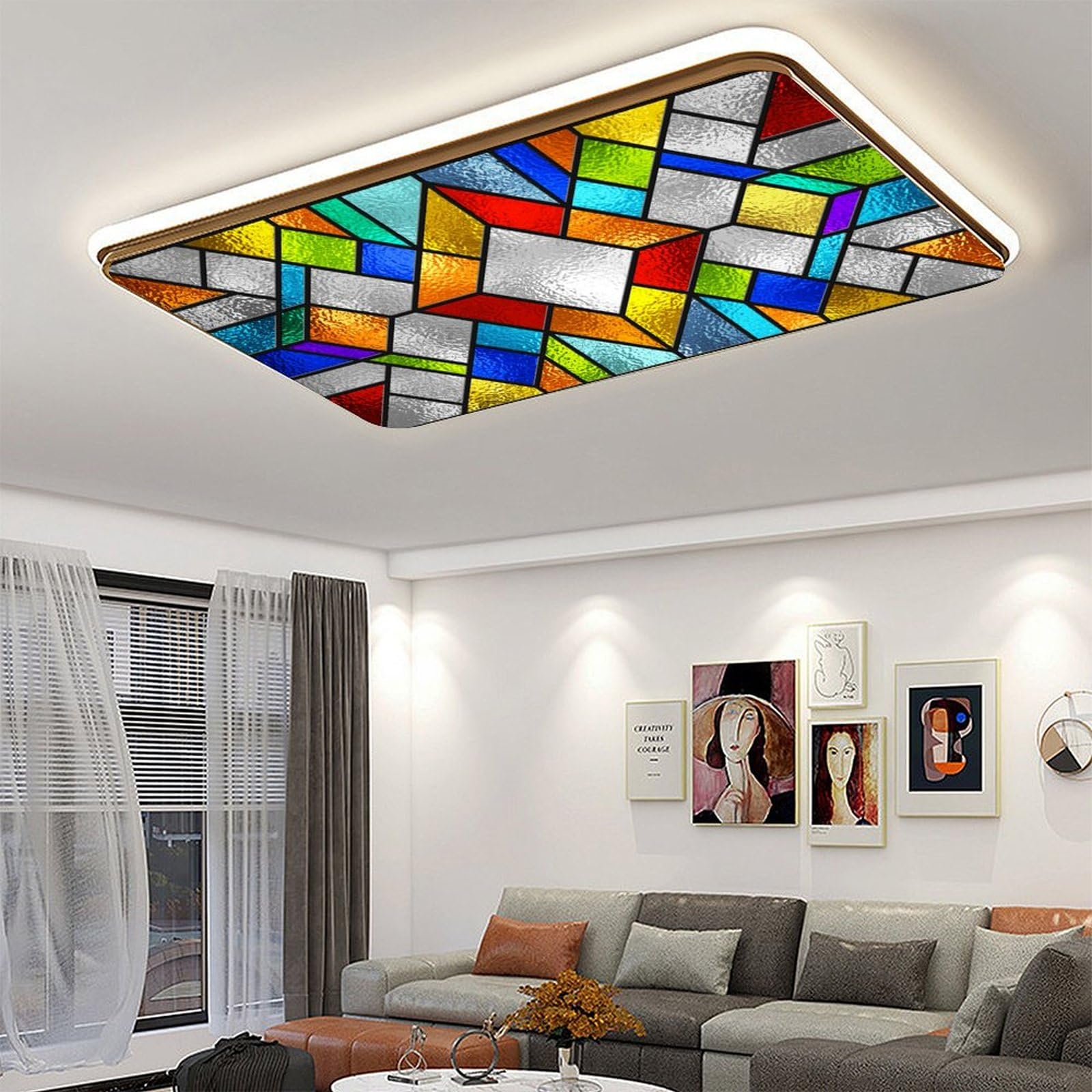 6 Cubiertas De Luz Fluorescente Con 60 Imanes, Decorativas Para Luces