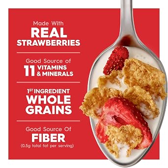 Kellogg's Special K Red Berries Large Size Breakfast Cereal 14.7 oz | Good Source of Fiber, Fiber Cereal
