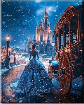 cdsnxore Diamond Painting Adult Princess, Diamond Painting Art Kits for Girls 5D Diamond Painting Art - 30 x 40 cm