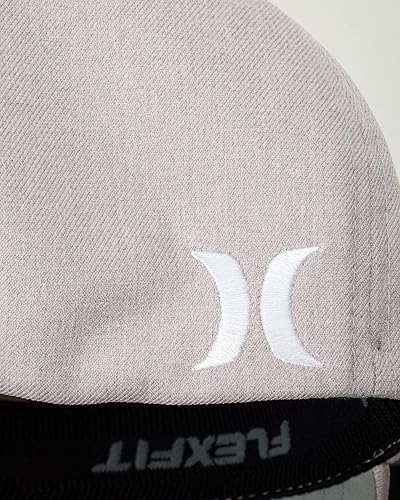 Miniatura 4 de Hurley Gorra de béisbol One & Only Corp Flexfit Perma Curve Bill para hombre, Gris (Cool Grey)