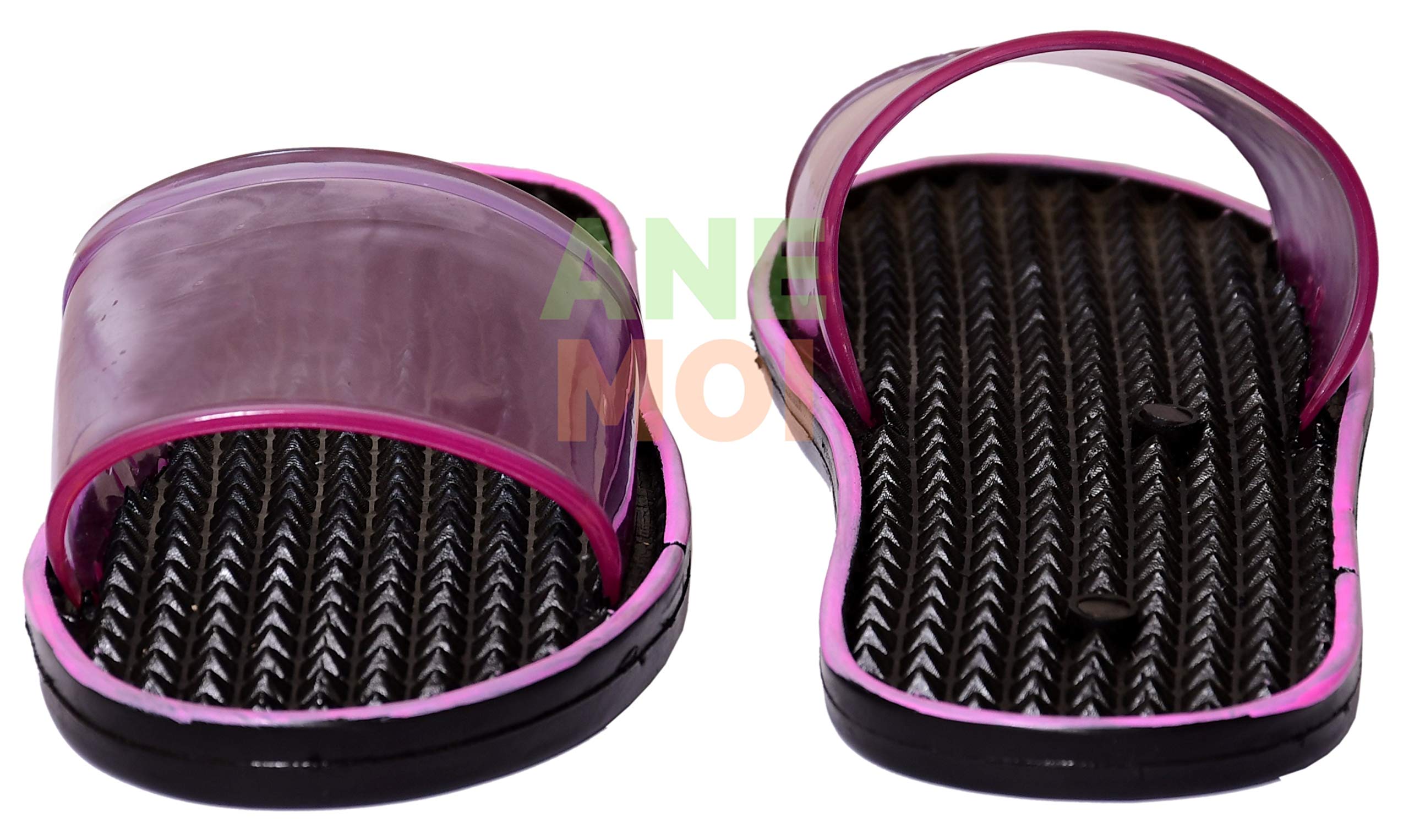 ANEMOI Acupressure Health Care Magnetic Therapy Footwear For Girls | Foot Massager Slipper (7, Pink) 3